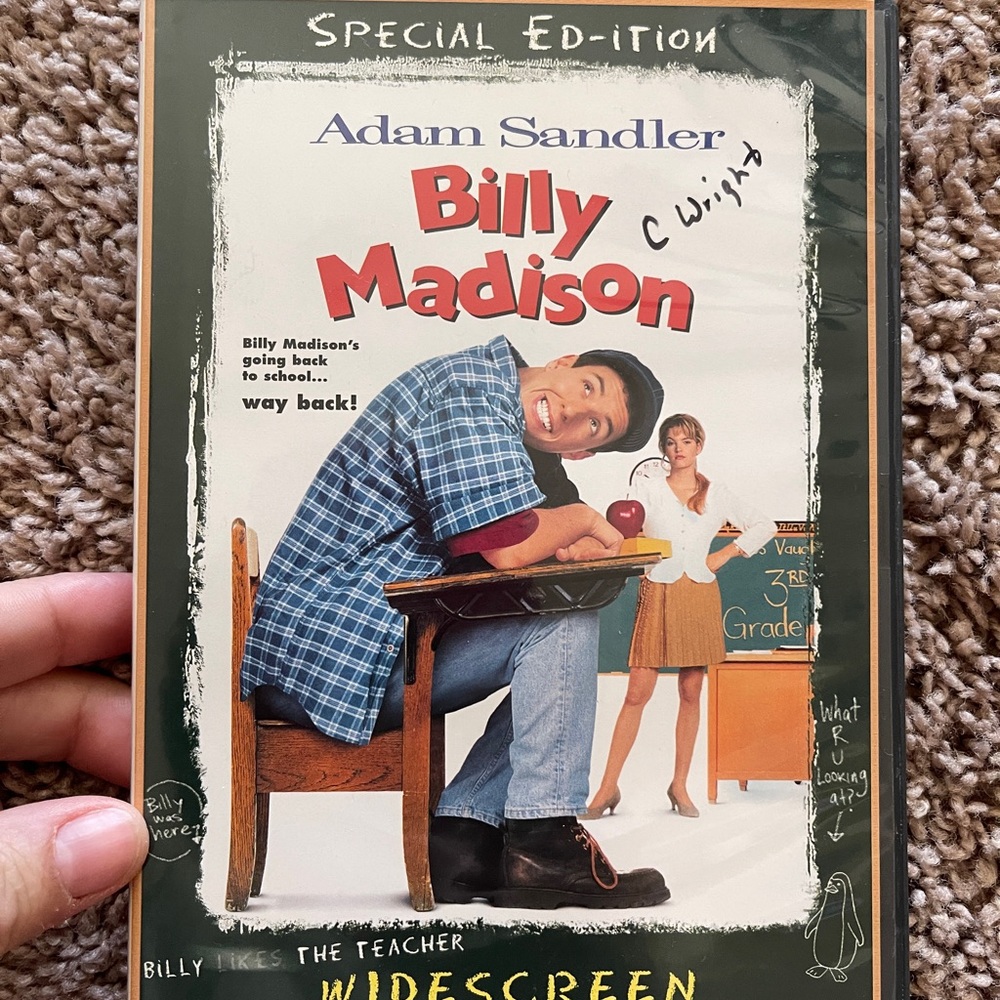 Universal Billy Madison DVD with Red and Blue Cover